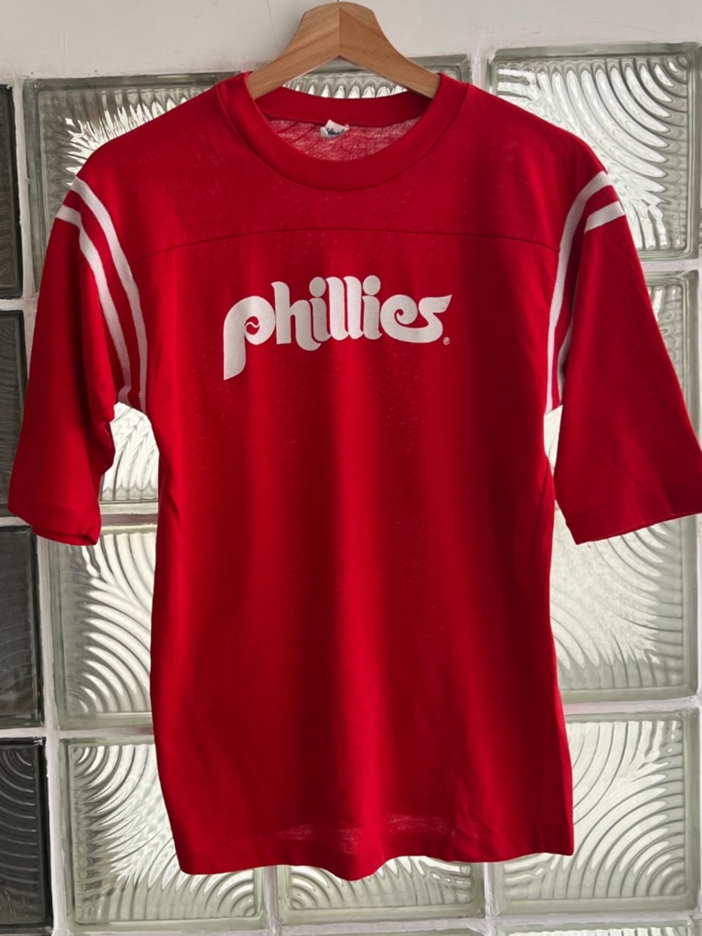 Vtg 70s/80s Philadelphia Phillies Baseball Ringer Tshirt - XS / S - Made in USA